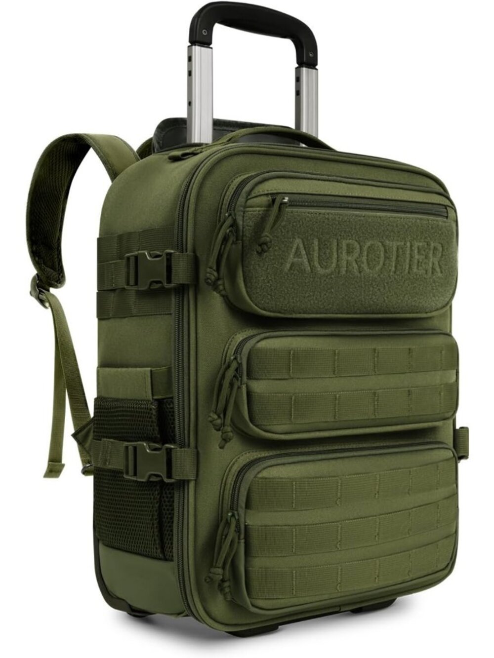 Rolling Tactical Laptop Backpack - Wheeled Travel Bag for College, Hiking